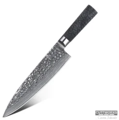 Cuttworxs Flamewood Koksmes Damaststaal VG10