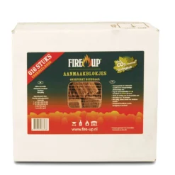 FireUp Aanmaak Blokjes Bruin Circa 616 Stuks / Voordeelverpakking