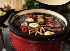 Kamado Joe Halfrond Gietijzeren Grillplaat -Barbecue Benodigdheden Winkel kamado joe halfrond gietijzeren grillplaat 2