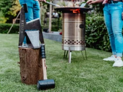 NO-AXE Houtklover Blank Staal Met Hamer -Barbecue Benodigdheden Winkel no axe houtklover blank staal met hamer 6
