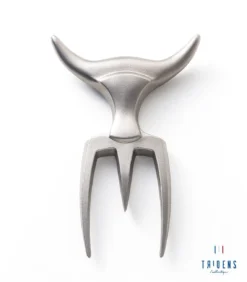 Tridens Brushed Fork In Stainless Steel Holder -Barbecue Benodigdheden Winkel tridens brushed fork in stainless steel holder 2