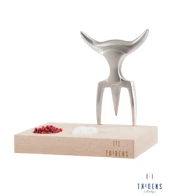 Tridens Raw Brushed Fork In Beechwood Base -Barbecue Benodigdheden Winkel tridens raw brushed fork in beechwood base 2